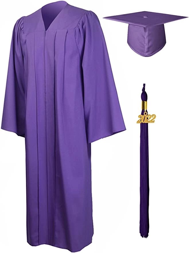 GradSeason Matte Graduation Gown Cap Tassel Set 2025 25