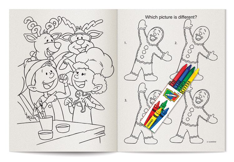 COLORING SET - Christmas Coloring Book Fun Pack 5