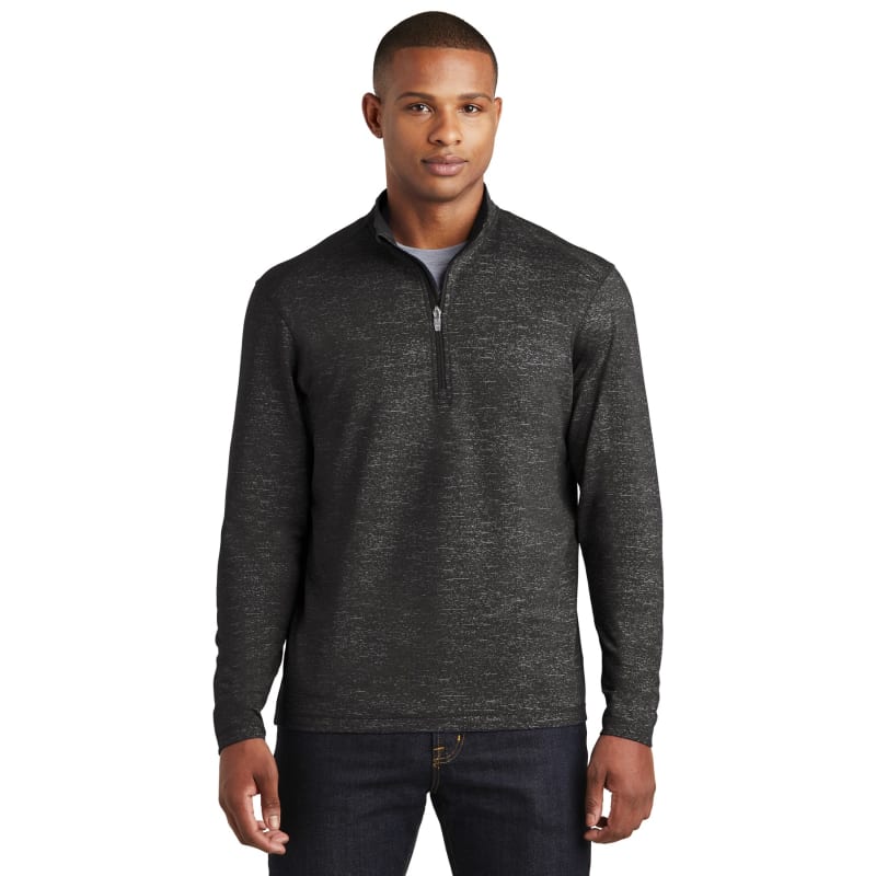 Sport-Tek Sport-Wick Stretch Reflective Heather 1/2-Zip Pullover. 6