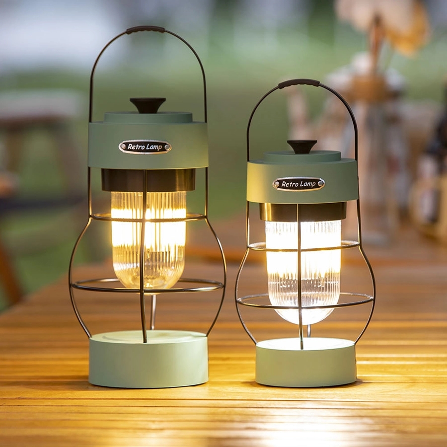Retro Outdoor Camping Light & Picnic Lantern with Power Bank 5