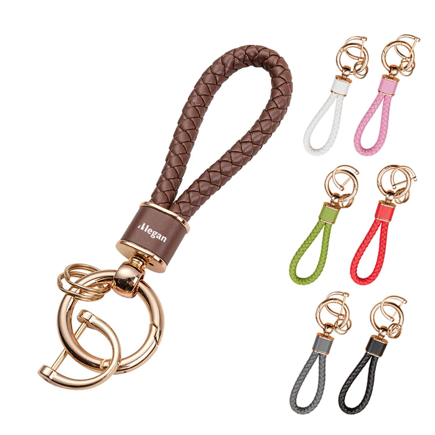 Fashionable High-end Anti Loss Braided Rope car Keychain