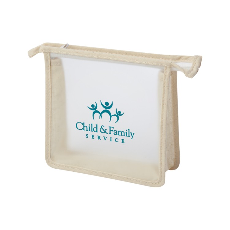 Cotton Zipper Amenity Bag, custom tote bag with logo imprint 2