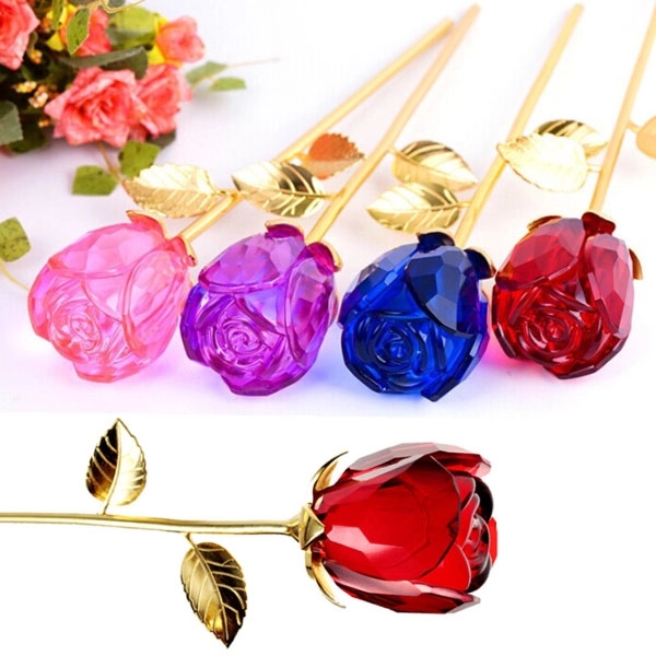 Crystal Rose Flower with Vase Wedding Favors 9