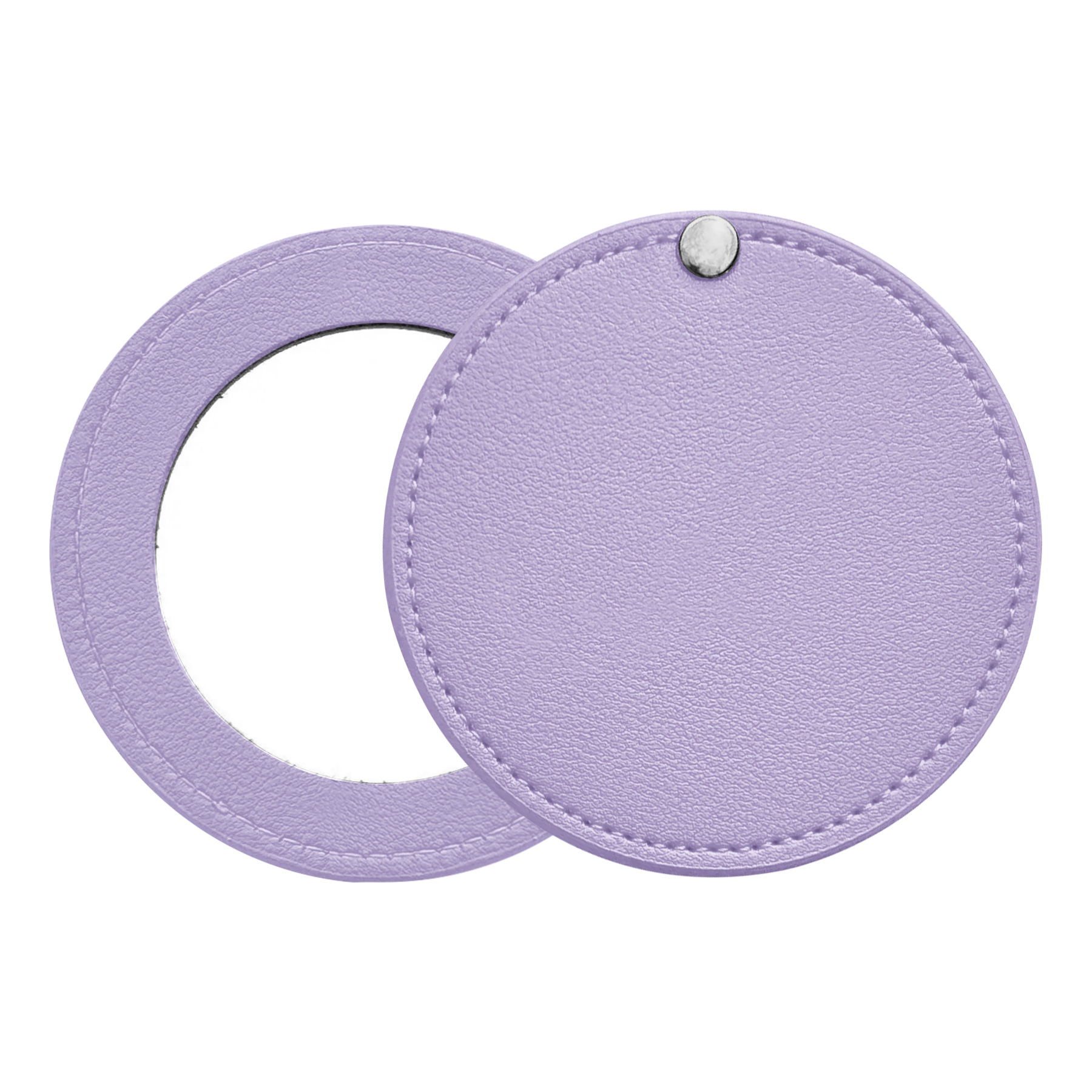 Mini Portable Round PU Makeup Mirror 3