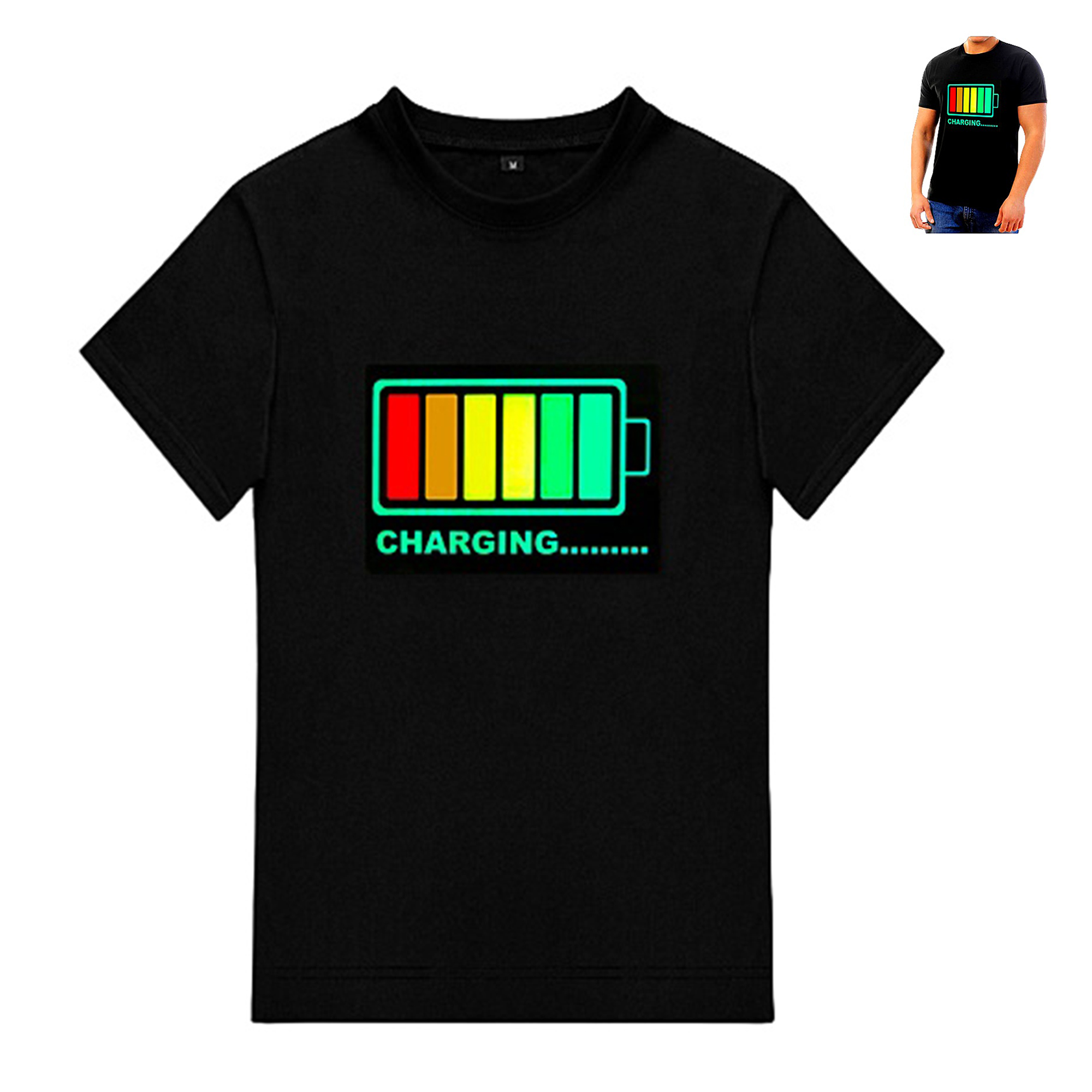 Sound-Activated LED Light-Up T-Shirt 1