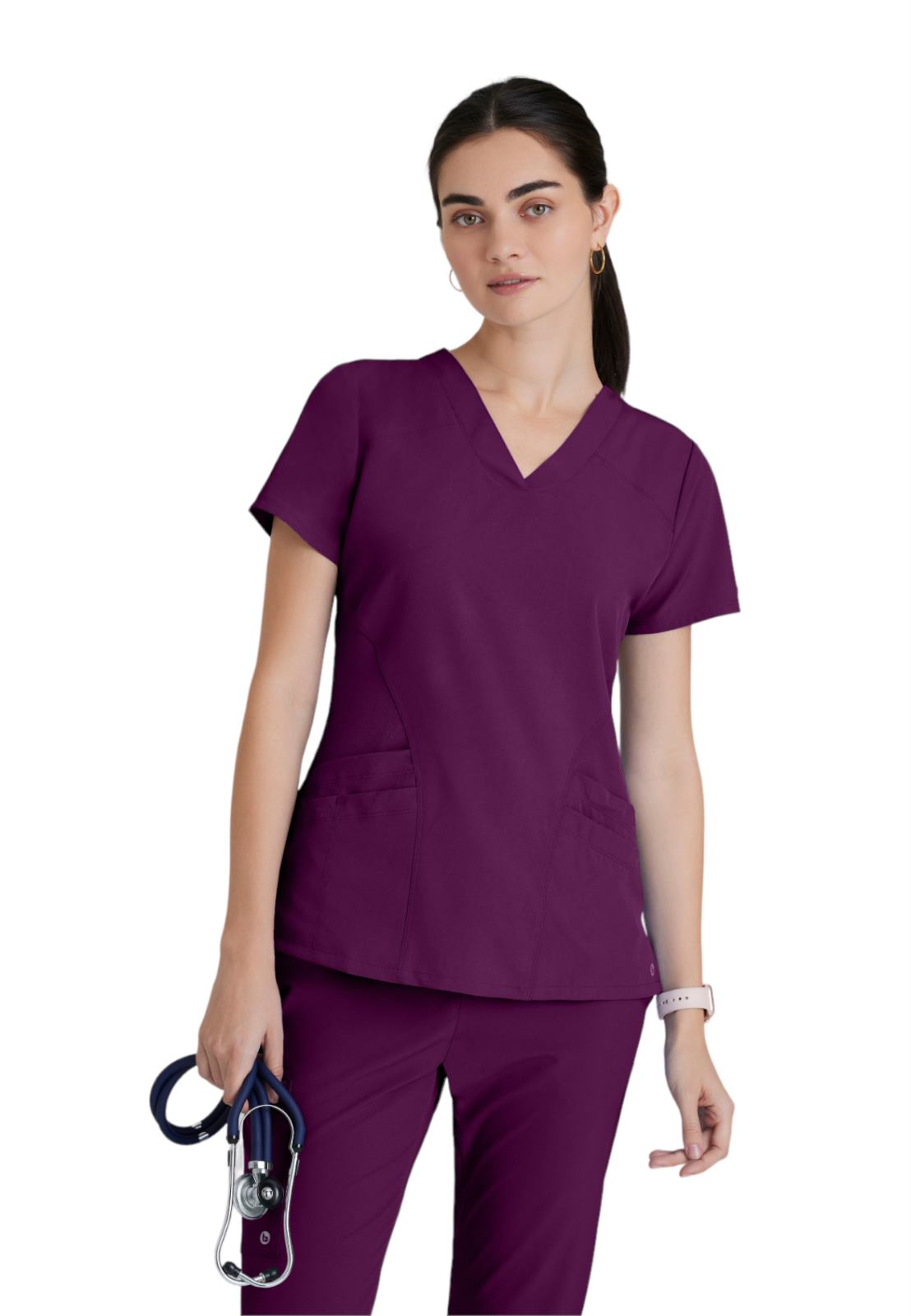 Barco One - Women's Five-Pocket V-Neck Pulse Scrub Top 9