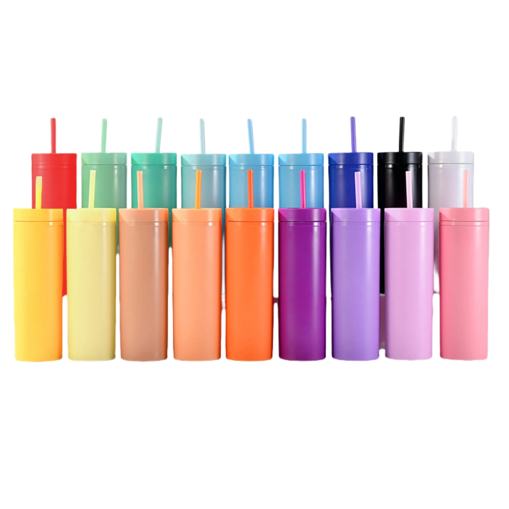 16oz Matte Straight Straw Cup 16