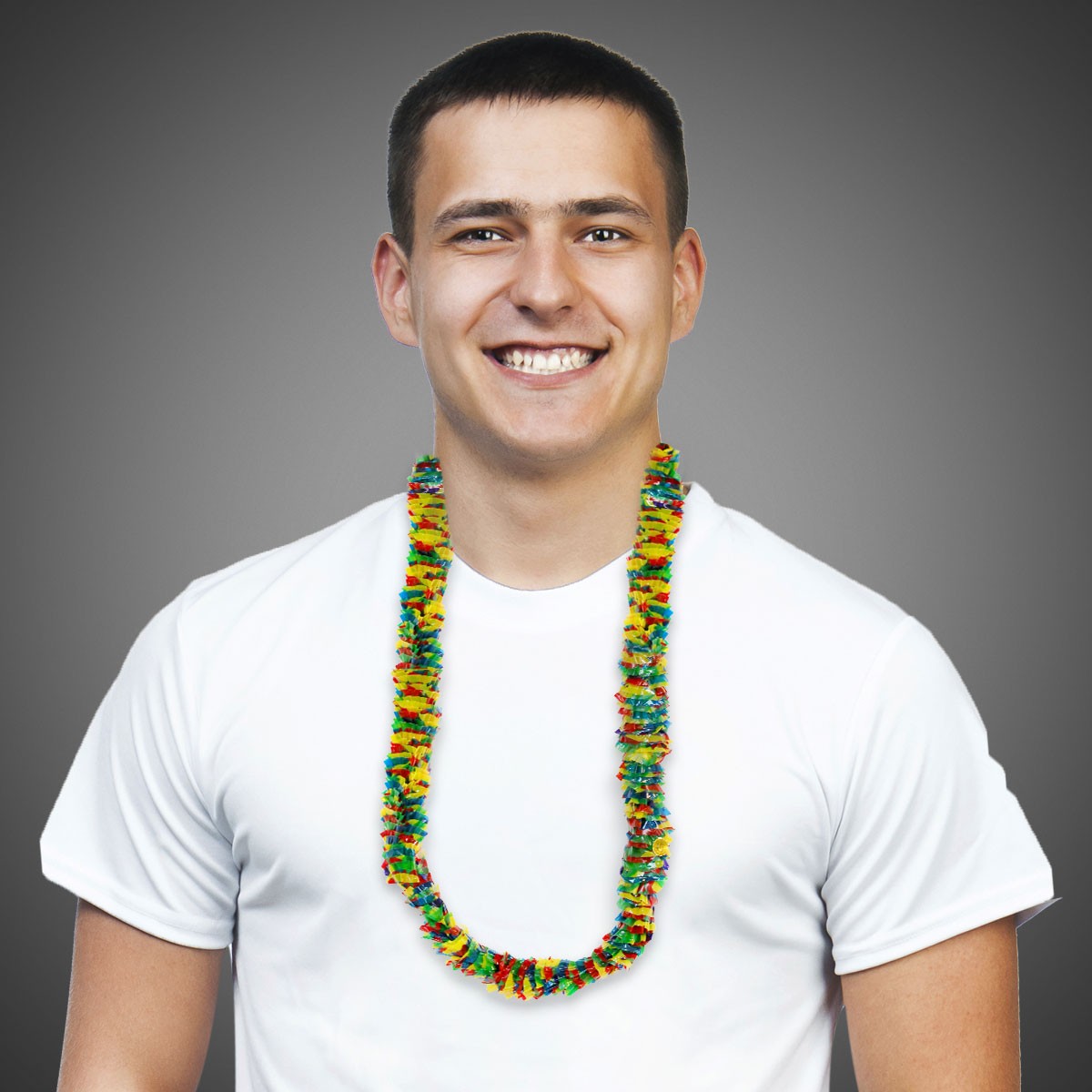 Plastic Multi Color Leis - 1 1/4" x 36"