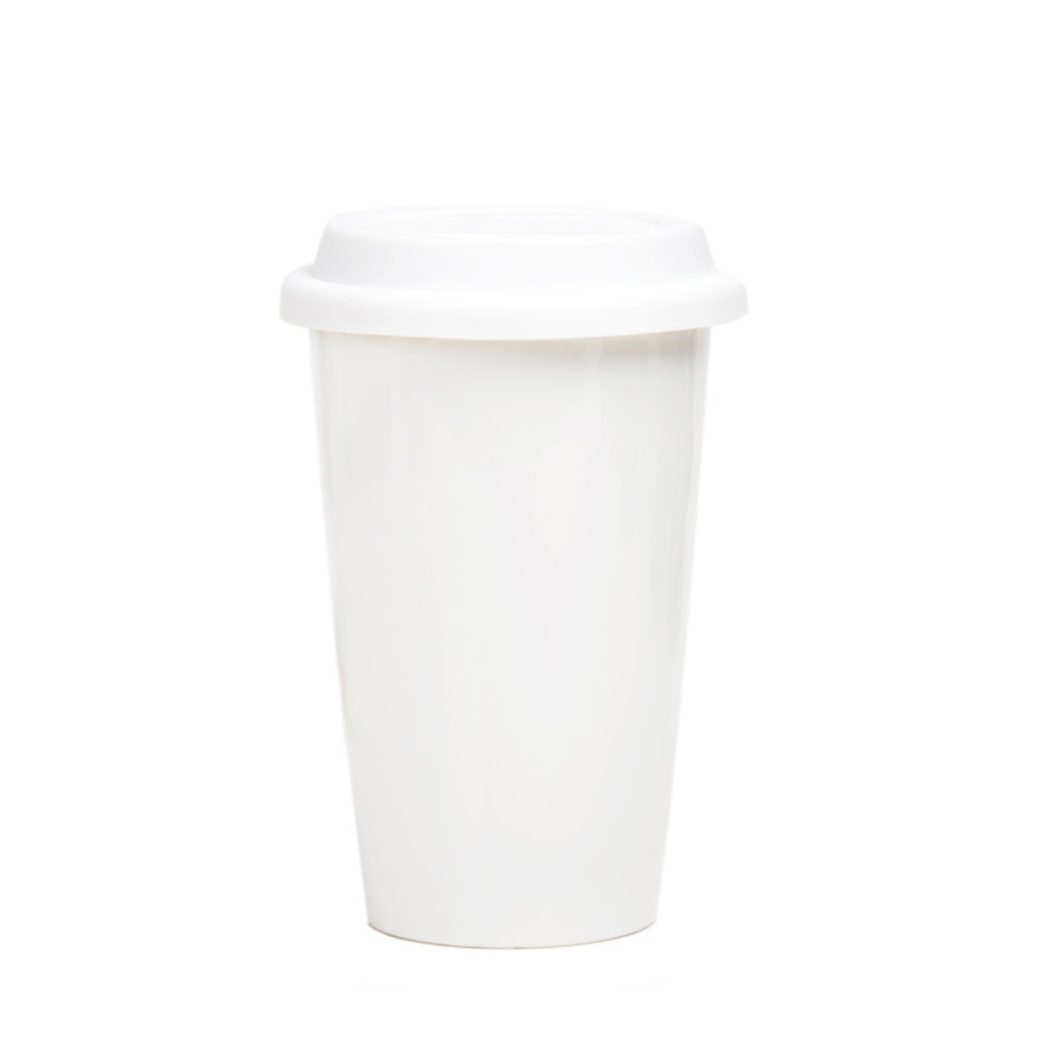 12oz Double Wall Insulated Ceramic Cup w/ Lid 5
