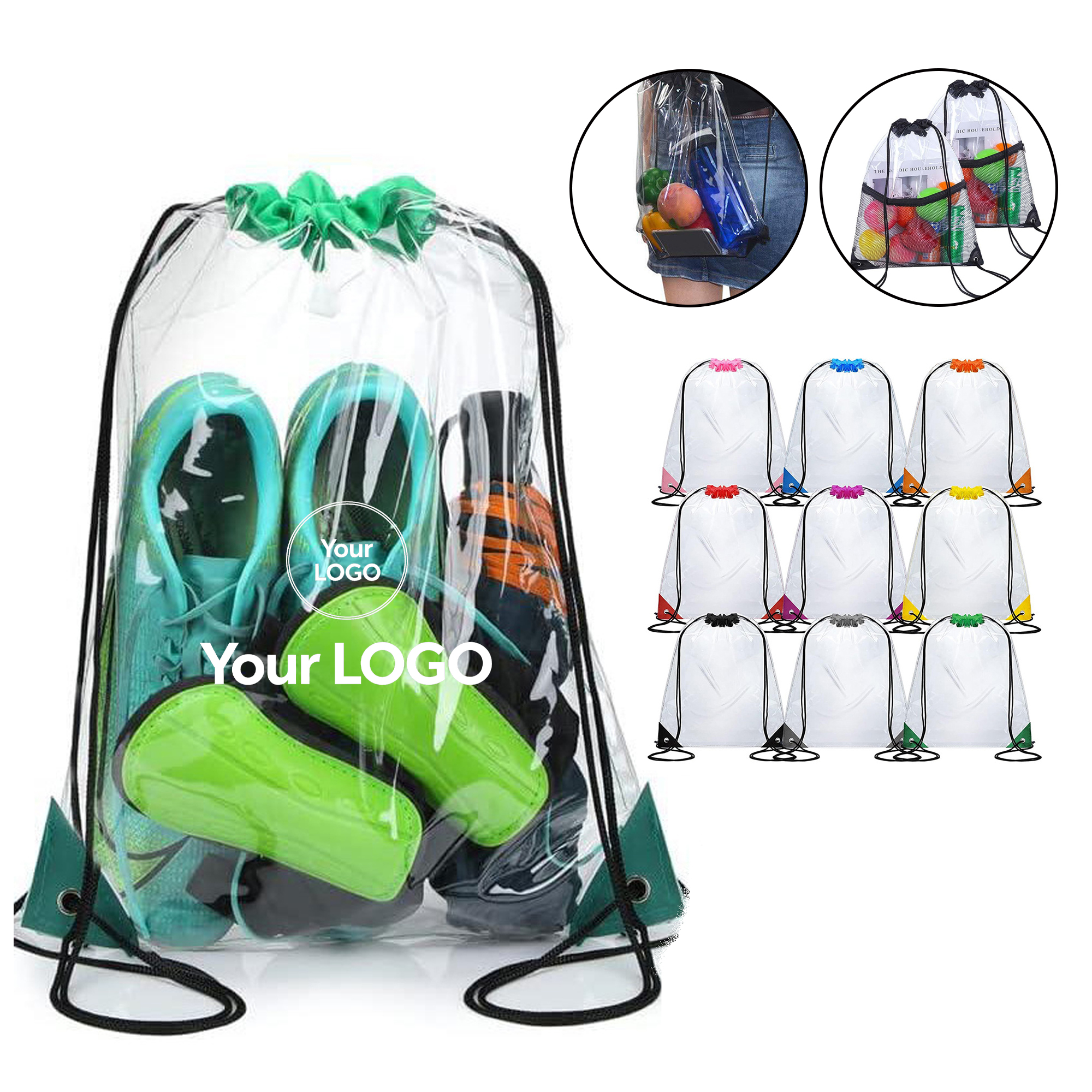 Rally Clear Drawstring Bag 1