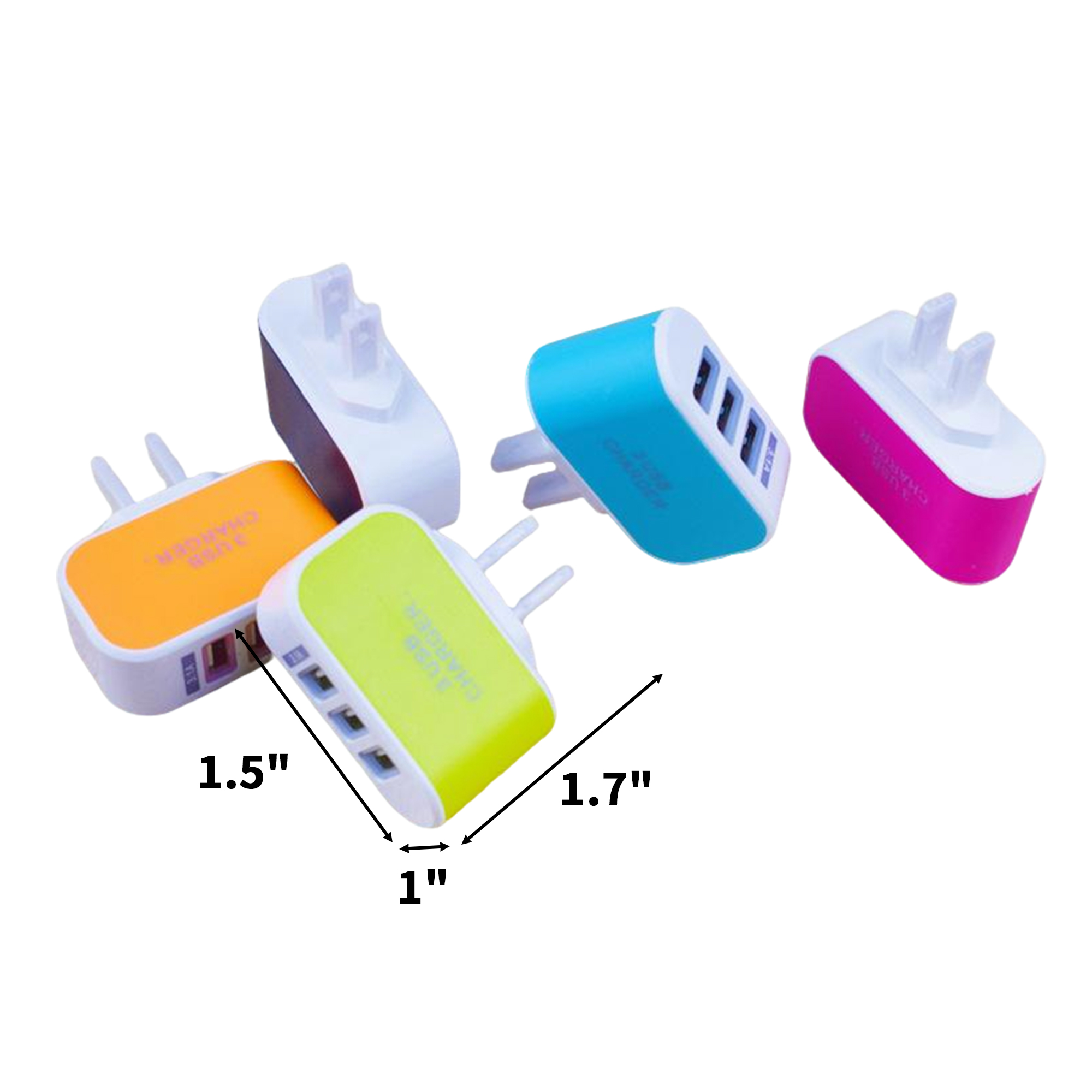 ABS Material Three Port USB Travel Charger Compact Design 2
