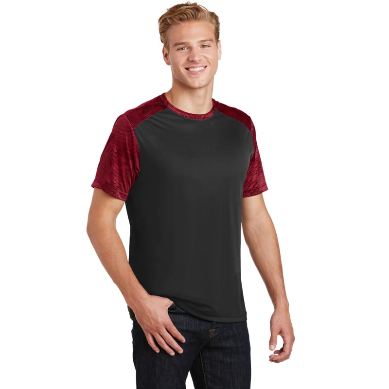 Sport-Tek CamoHex Colorblock Tee. 7