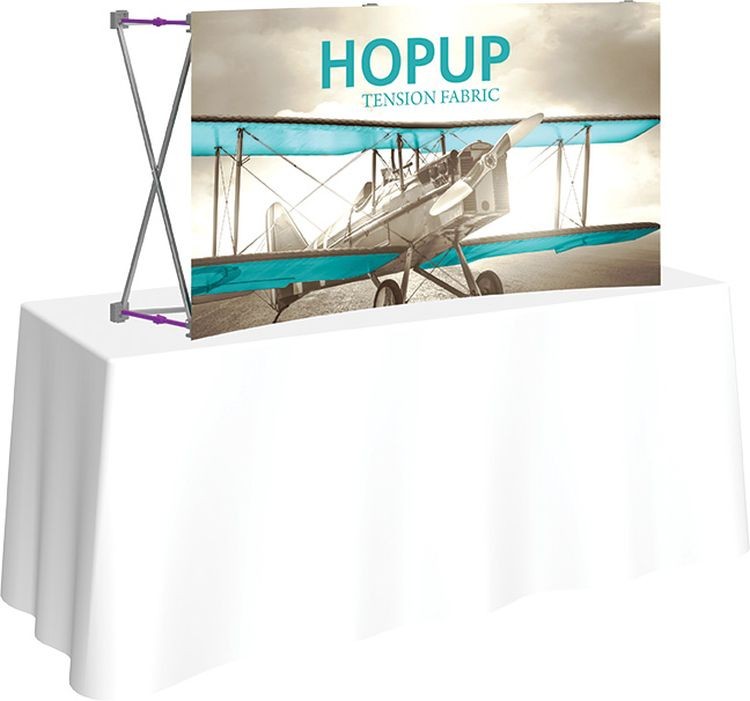 Hopup 5.5ft Curved Tabletop Display & Front Graphic