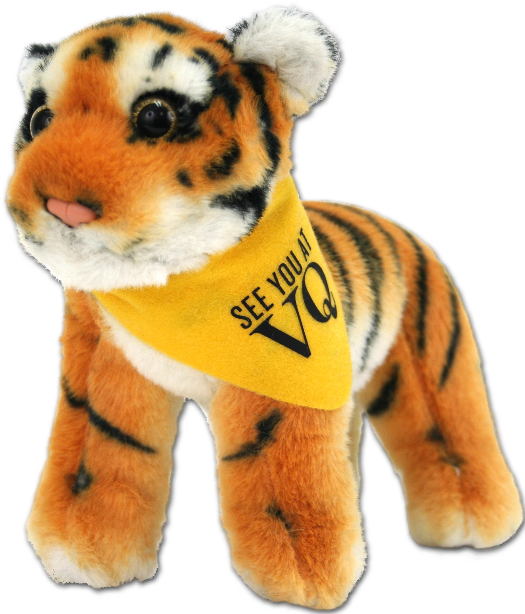 8" Jungle Animals Standing Brown Tiger