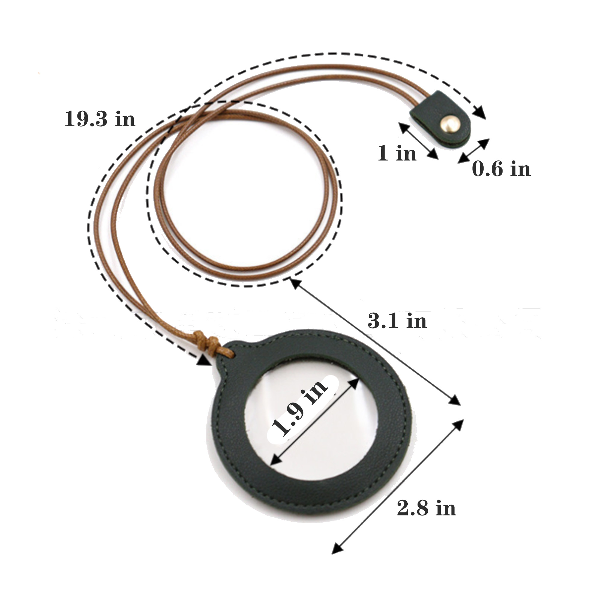 ?3X Neckband Reading Magnifier With PU Case 2