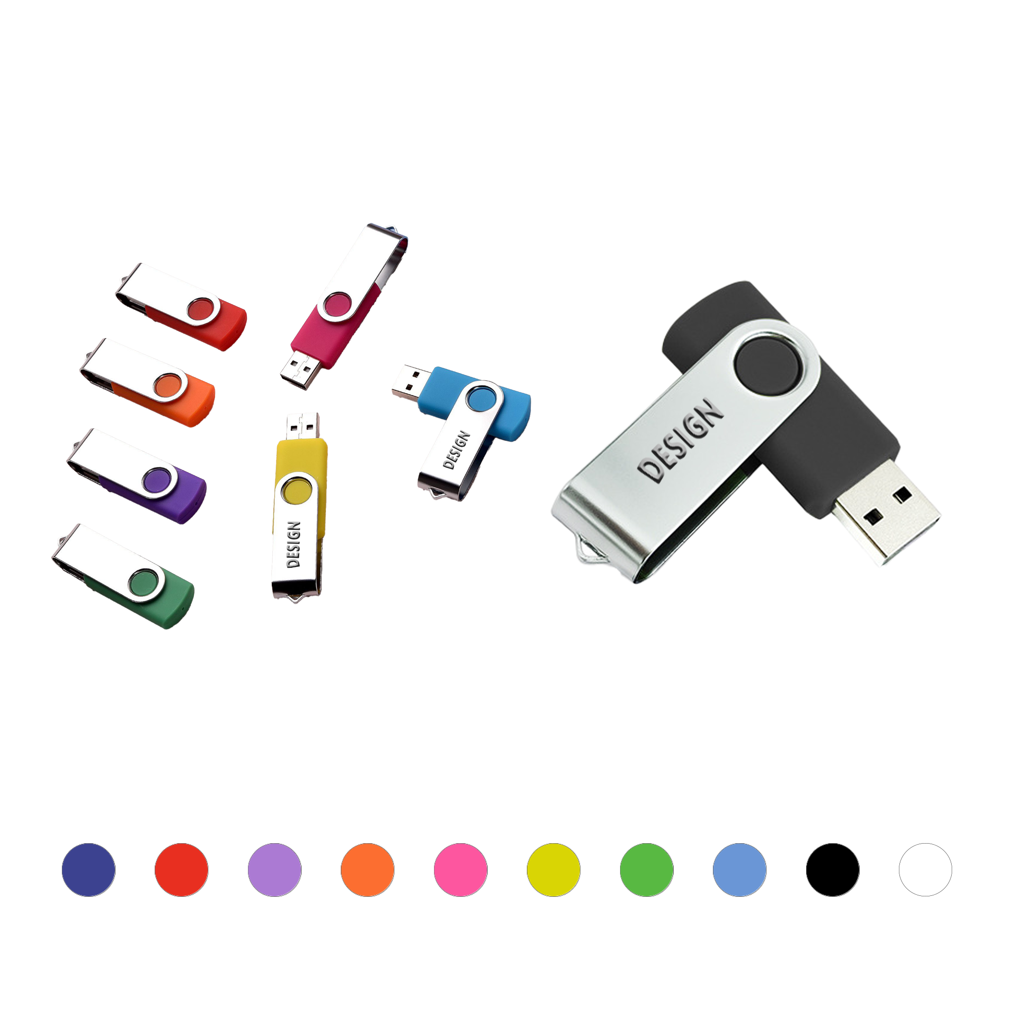 Promotional USB Flash Drive with Rotating Design 2