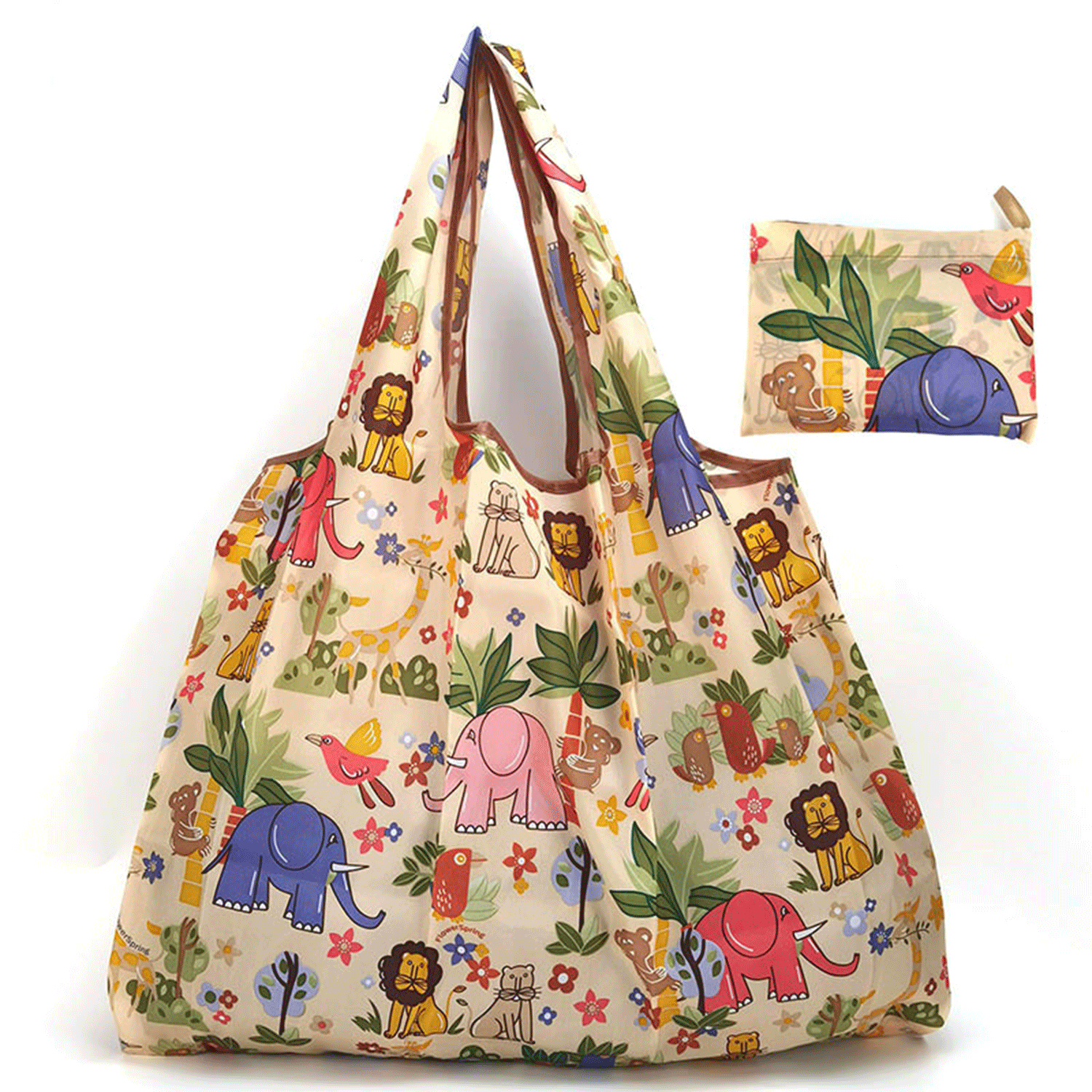 Customize Large Capacity Nylon Shopping Grocery Handbag Tote 9