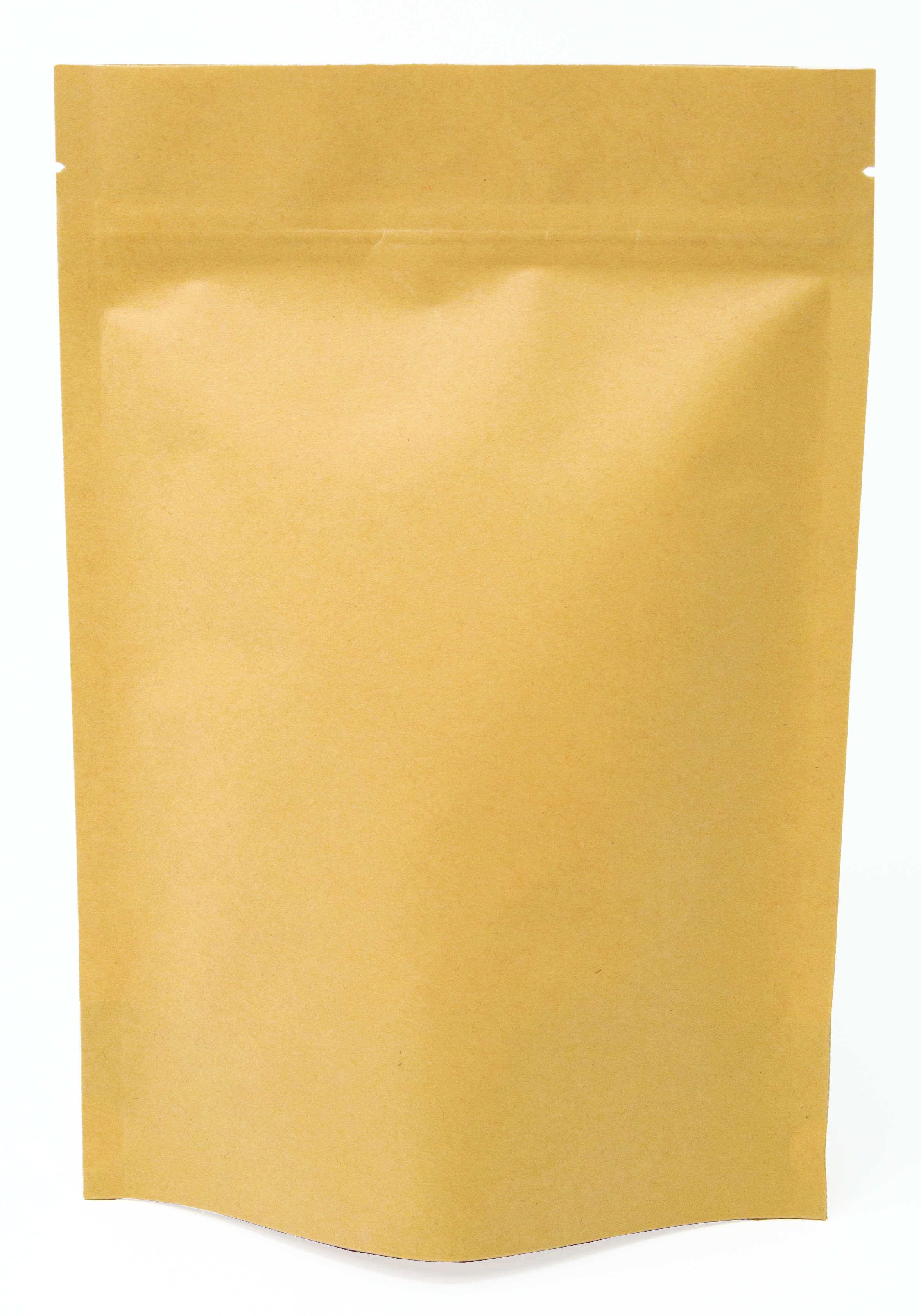 One Color Stand Up Kraft Pouch w/Clear Back (6"W x 9"H x 3"D) 4