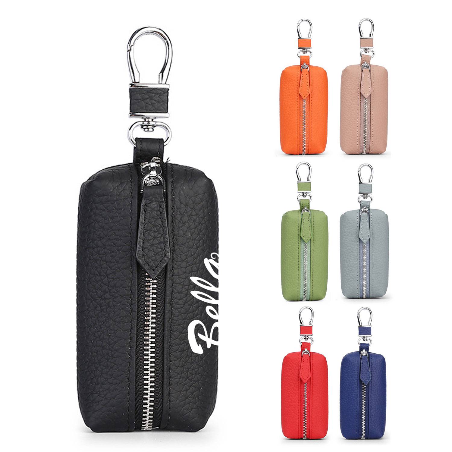 Genuine Leather Car Key Holder with Clip 10