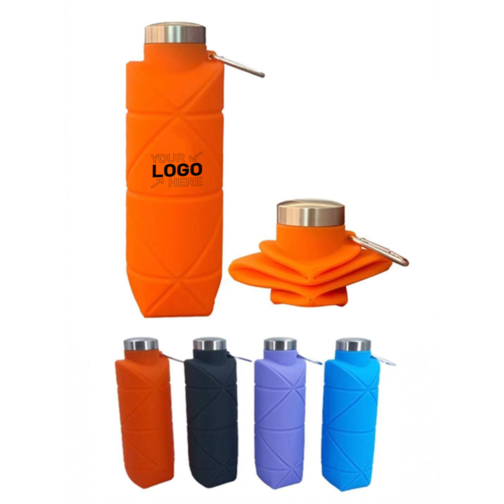24 oz Silicone Folding Sport Water Bottle 5
