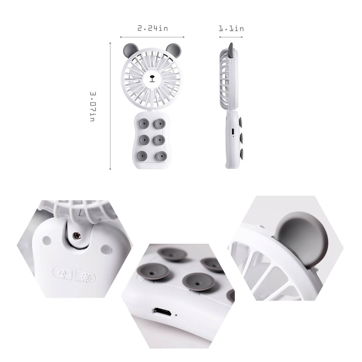 Desktop handheld portable fan 2
