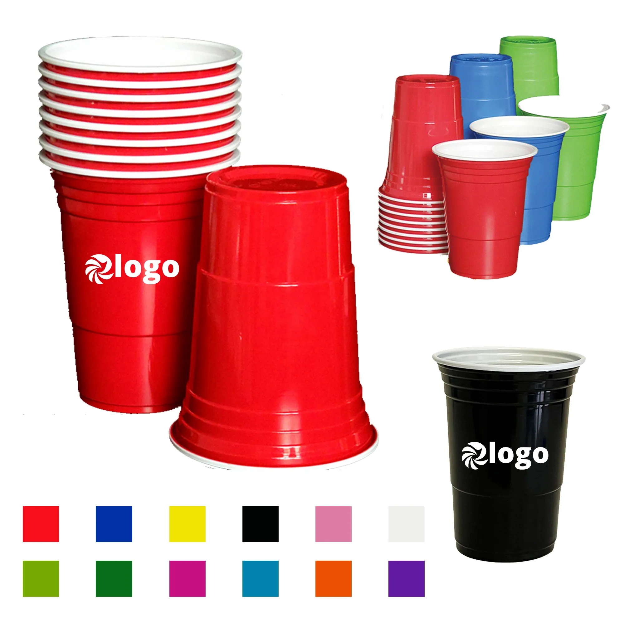 16 oz. Disposable Single Wall Plastic Stadium Party Cup