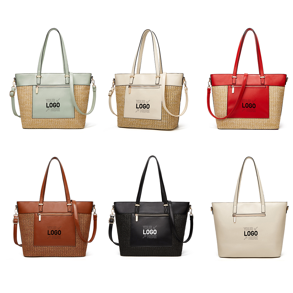 Large Beach Summer Shoulder Tote Bag Pu, custom tote bag with logo imprint 6