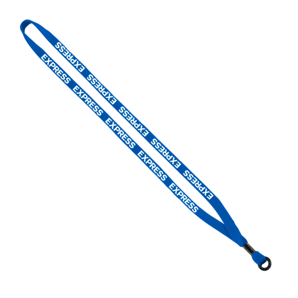 1/2" Cotton Lanyard with Metal Crimp & Split-Ring 43