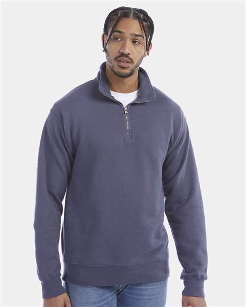 Unisex Garment-Dyed Quarter-Zip Sweatshirt - GDH425 44