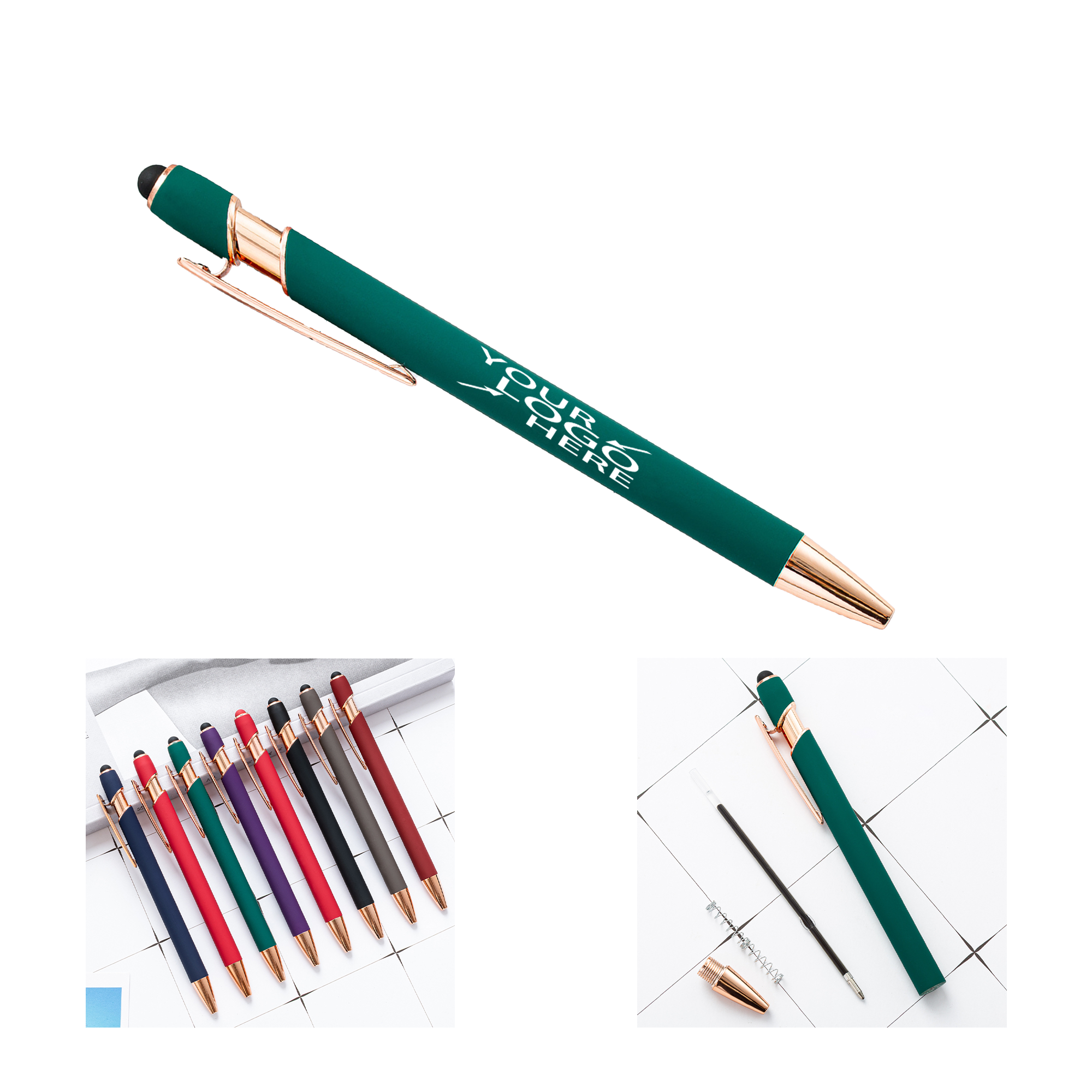 Rose Gold Aluminum Capacitive Tip Ballpen 3