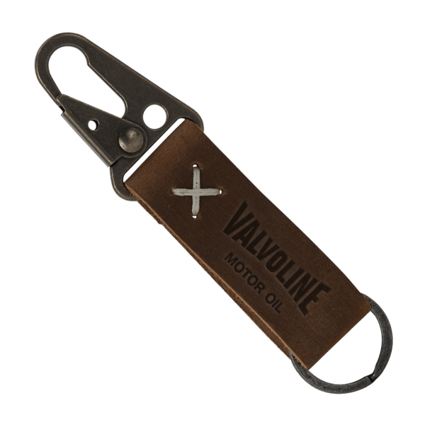 Busker Leather Keychain with Antique Nickel Carabiner 33