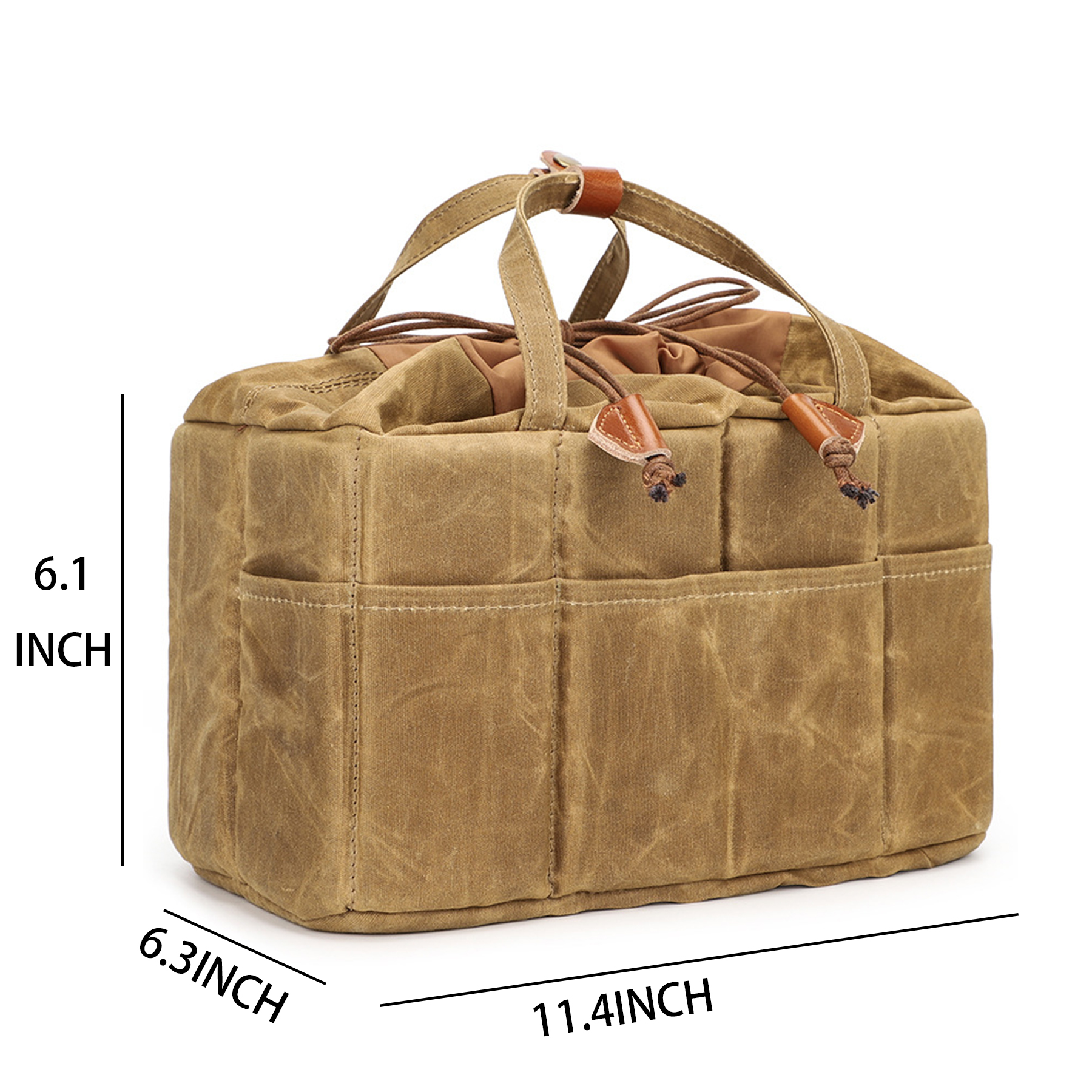 Canvas Drawstring Electronic Accessories Storage Bag 3