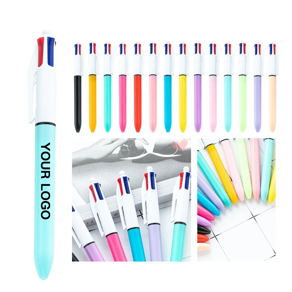 Plastic Multi Ink Pen with Built In Pencil 9