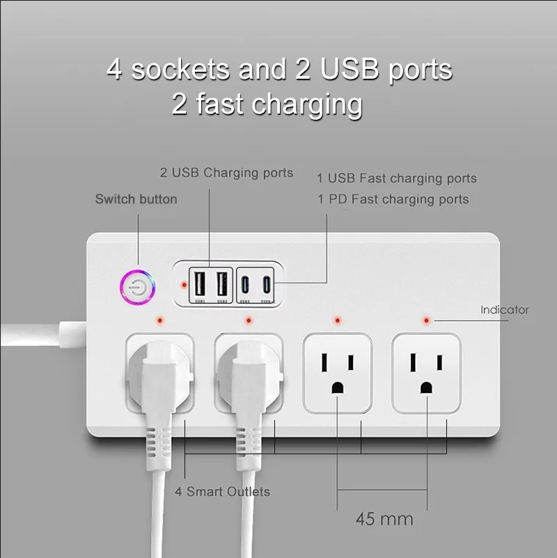 PD 20W Smart Wi-Fi Power Strip 5
