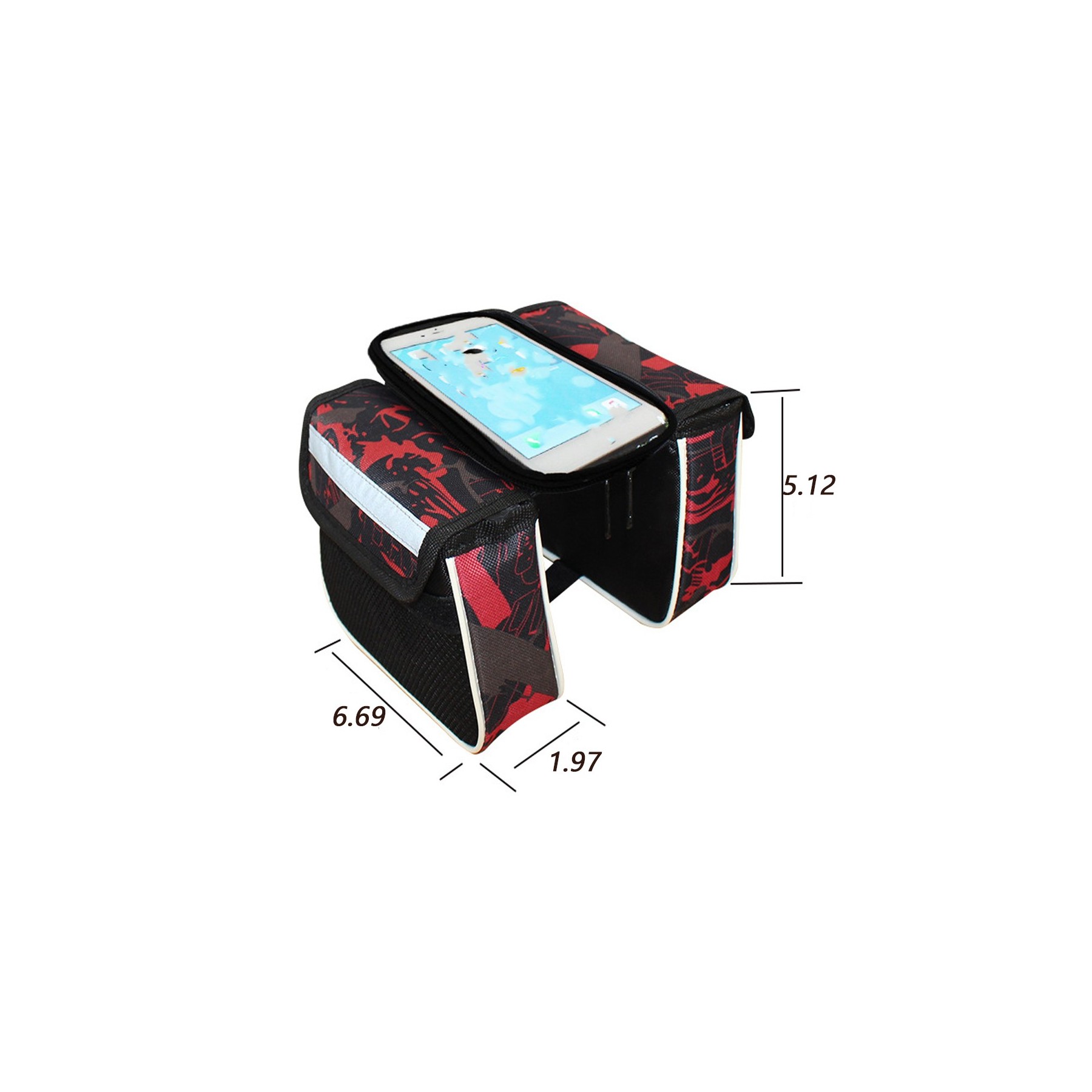 Bicycle Front Beam Saddle Bag Touch Screen Mobile Phone Bag 1