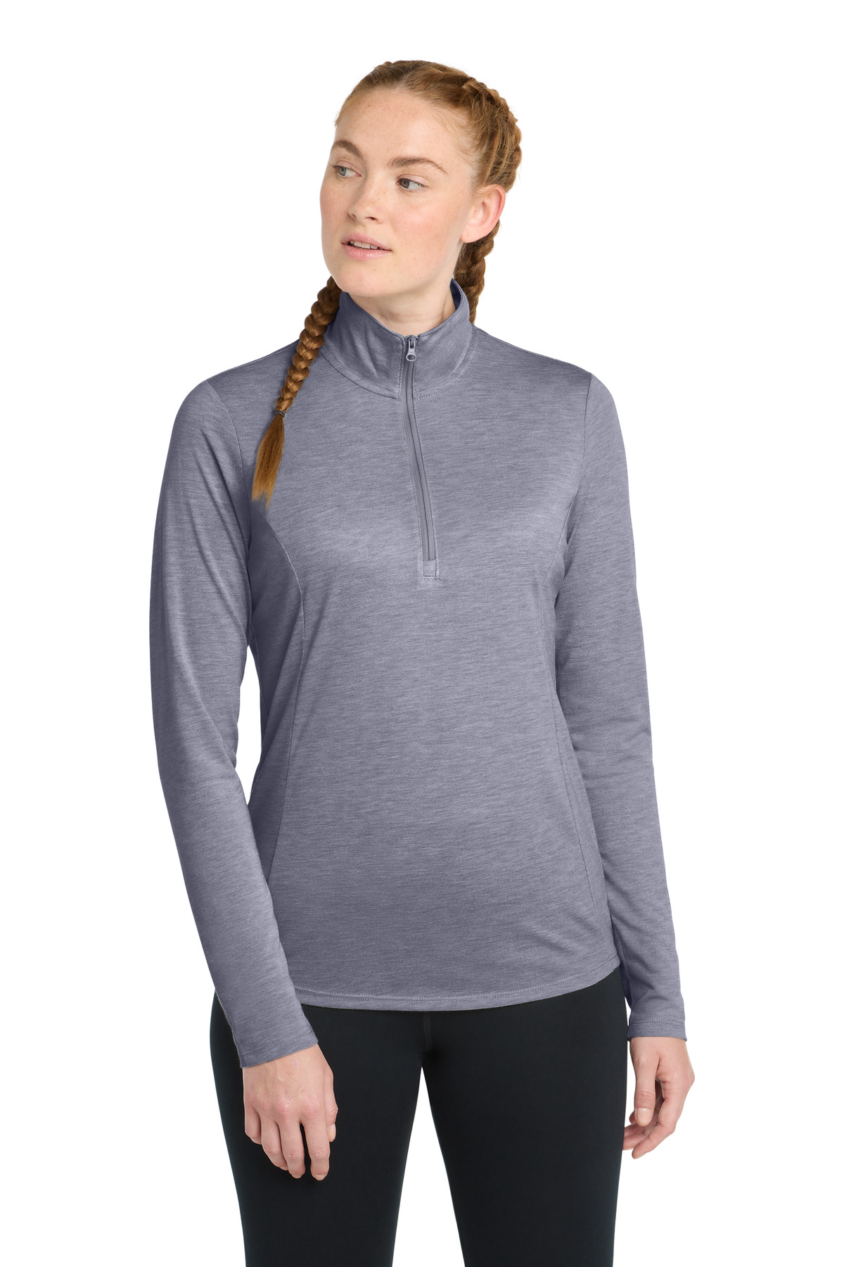 Sport-Tek Women's PosiCharge Tri-Blend Wicking 1/4-Zip Pullover. LST407 38