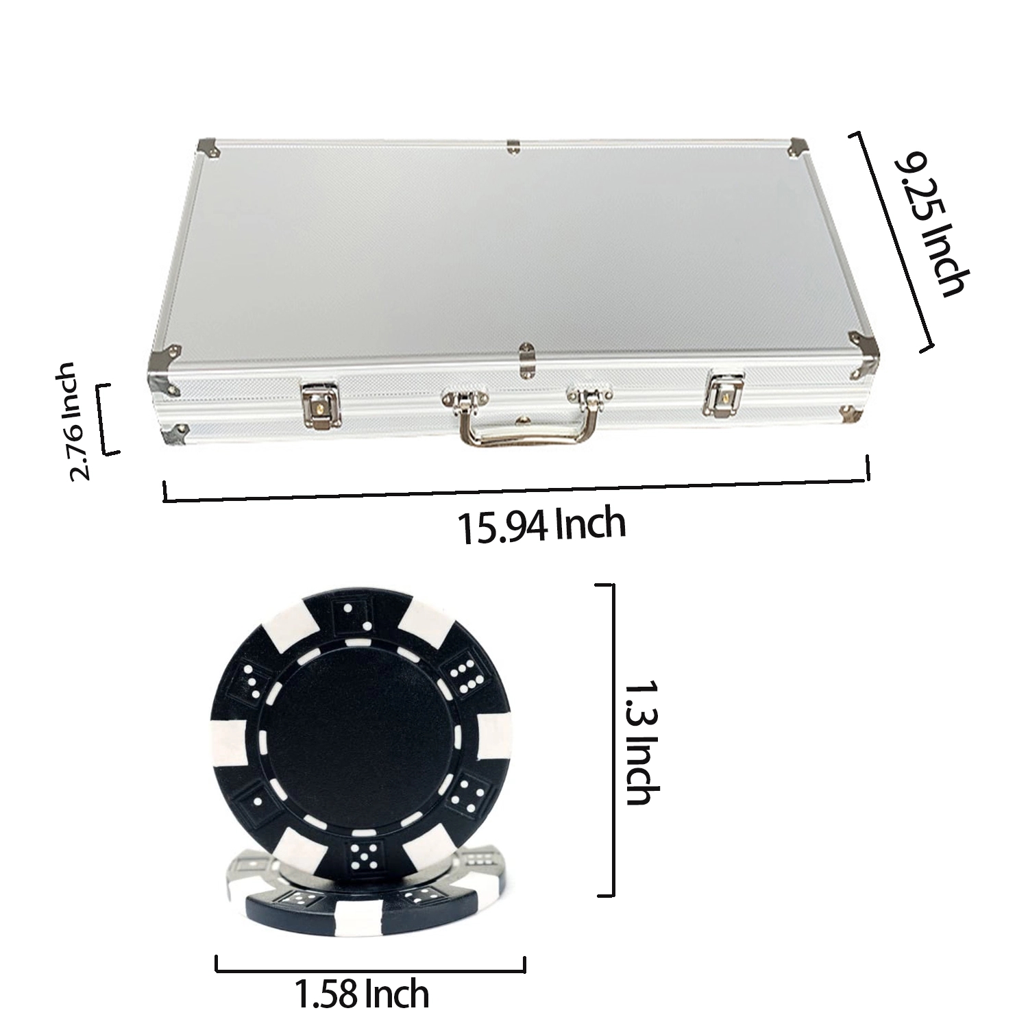 300 Pcs Poker Chips Sets With Box 4
