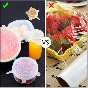 7 In 1 Silicone Food Storage Cover Lids With Reusable Bag 10