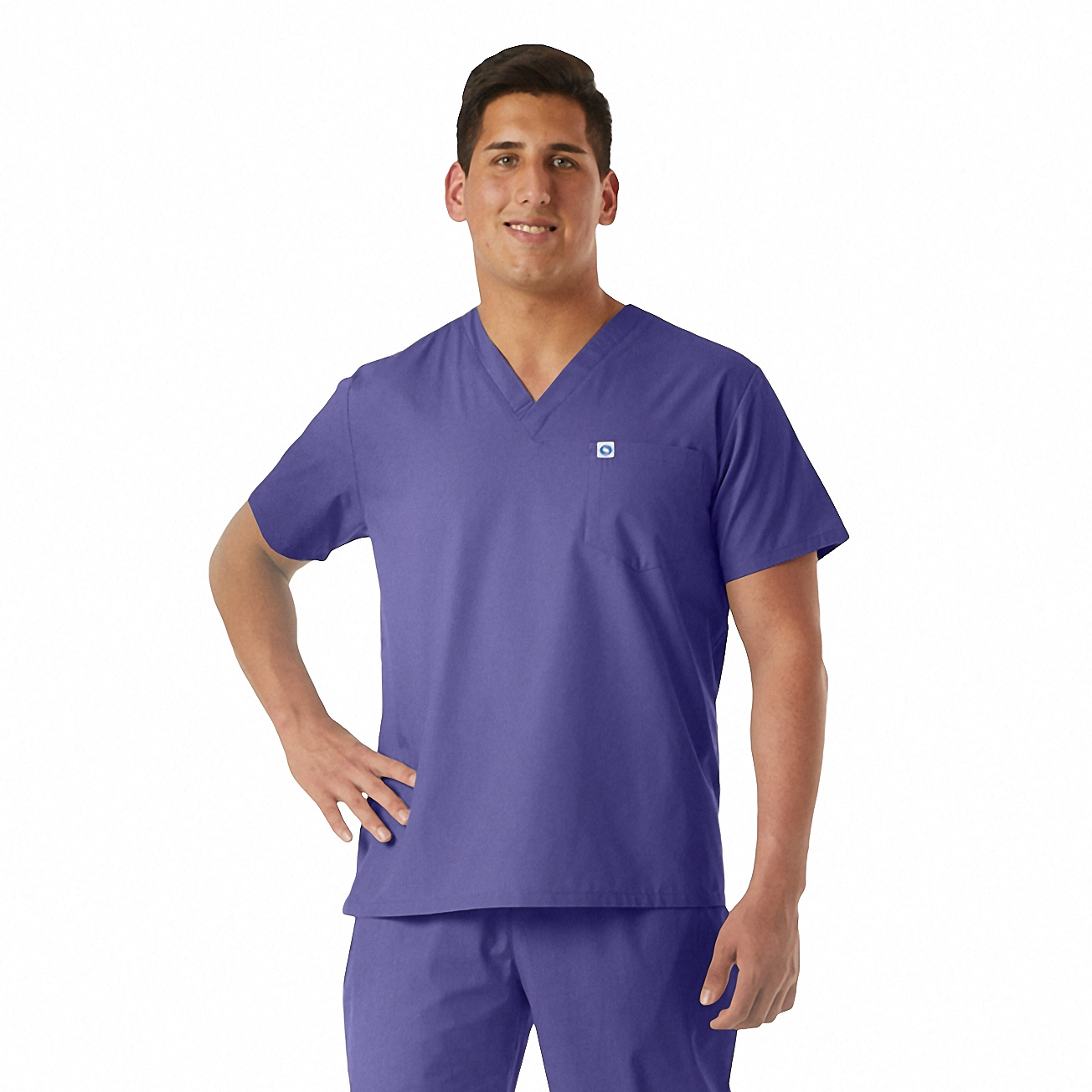 UltraSoft Unisex V-Neck 1-Pocket Scrub Top 2