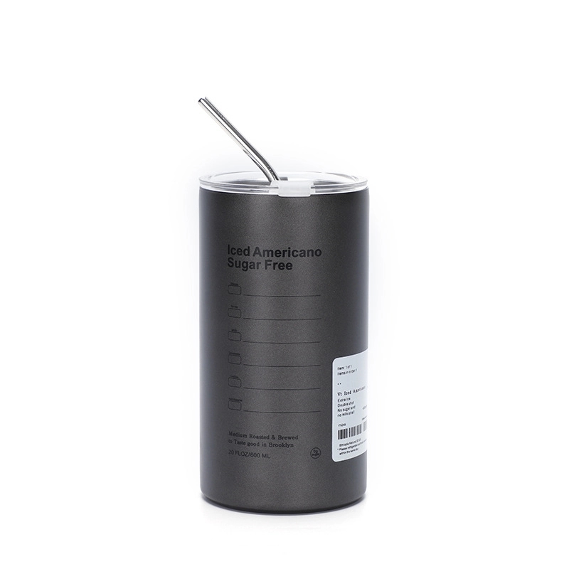 Custom 20 oz Stainless Steel Coffee Mug with Lid and Straw 3