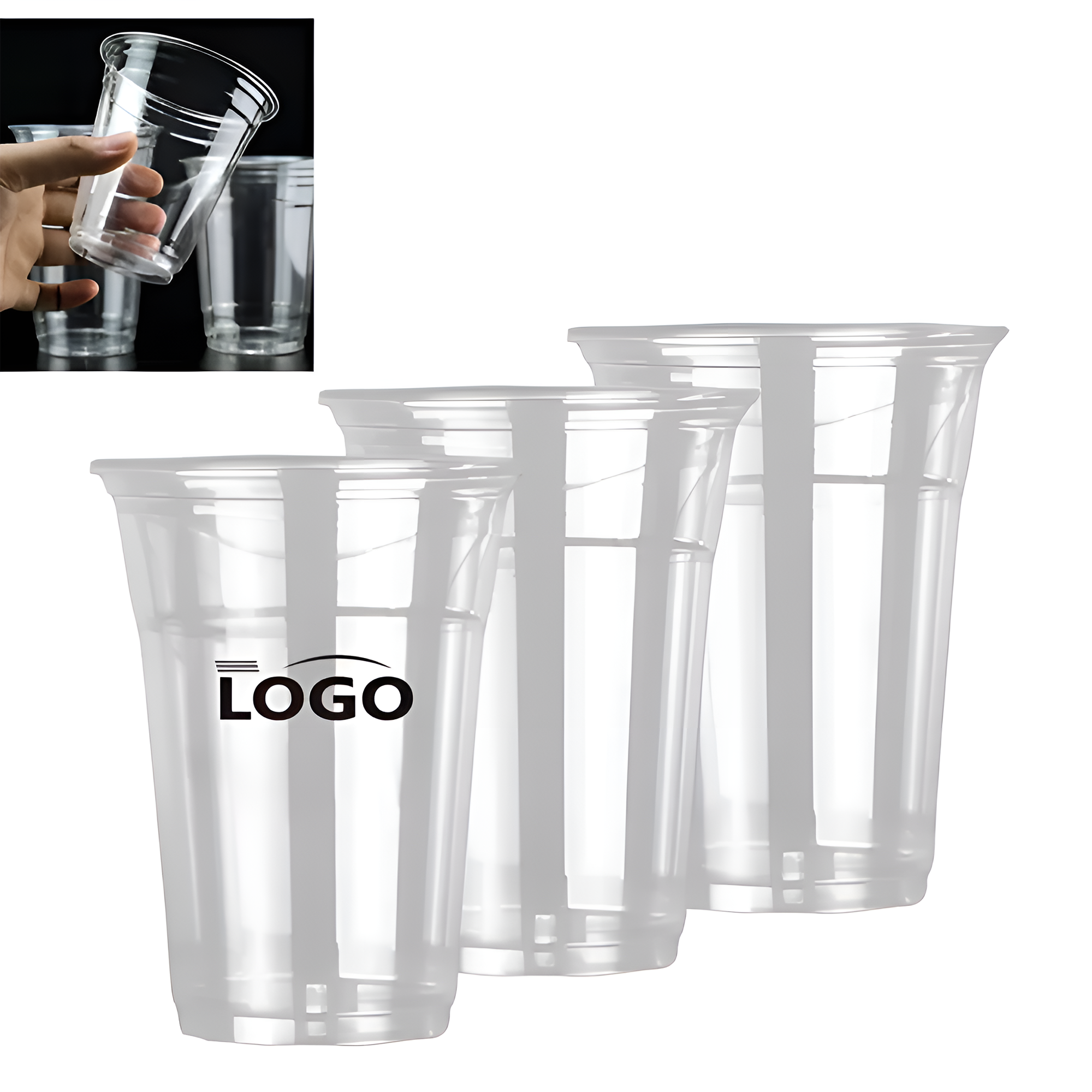 Clear Plastic Cup 12oz 2