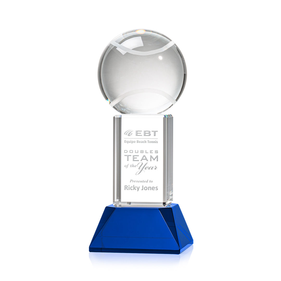 Tennis Ball Award on Stowe Base - Blue 13