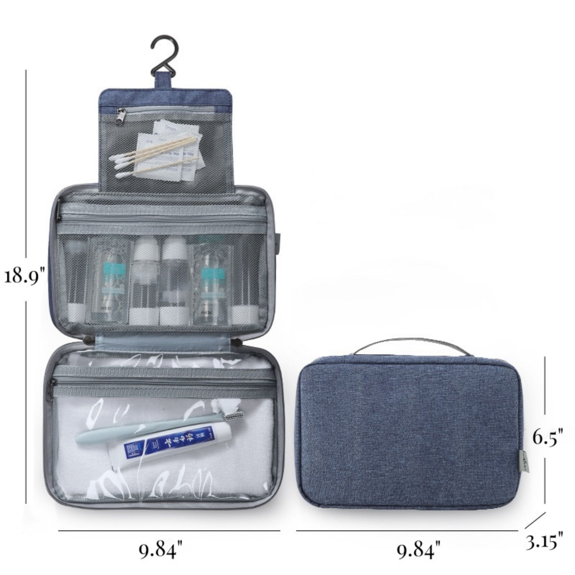 Tri-Fold Hanging Toiletry Bag 3