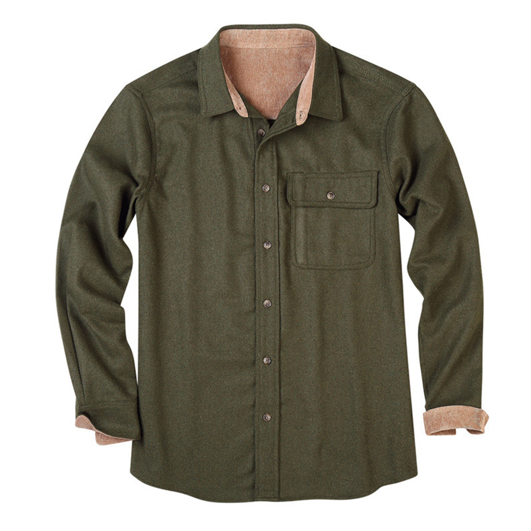 Flannel Long Sleeved Button Down Shirt 10