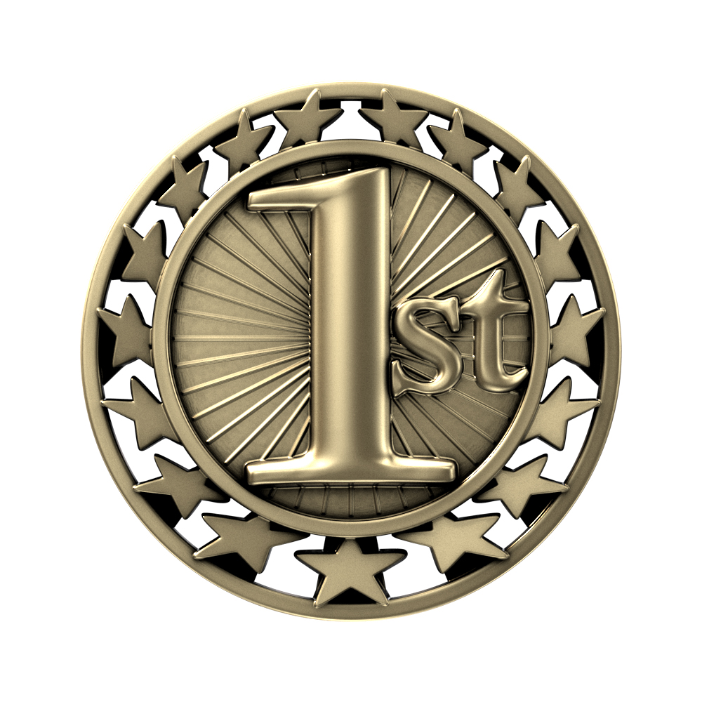 1st Place Star Medallion (2-1/2") 2