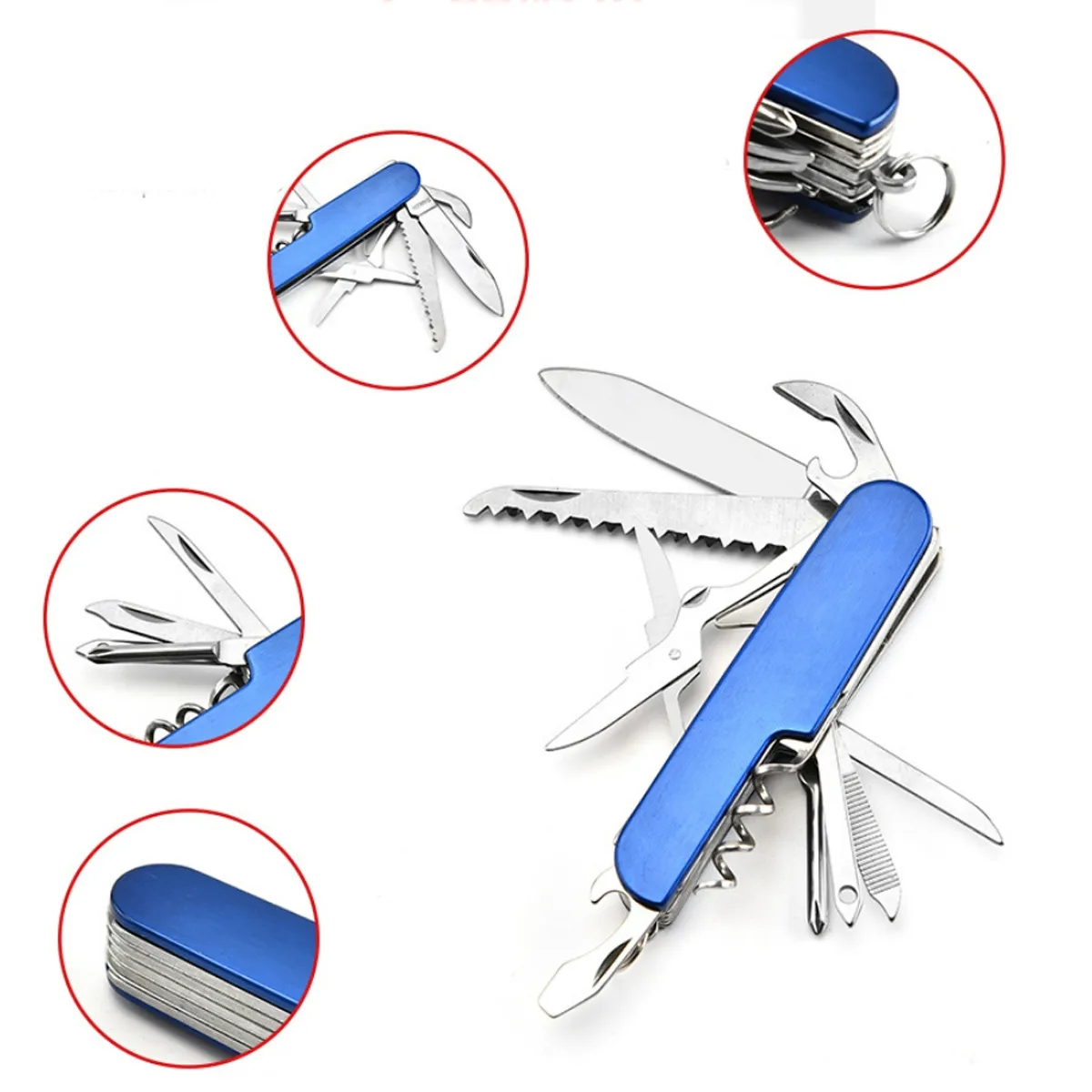 11 in1 Field Multi Tool Keychain Pocket Knife 4