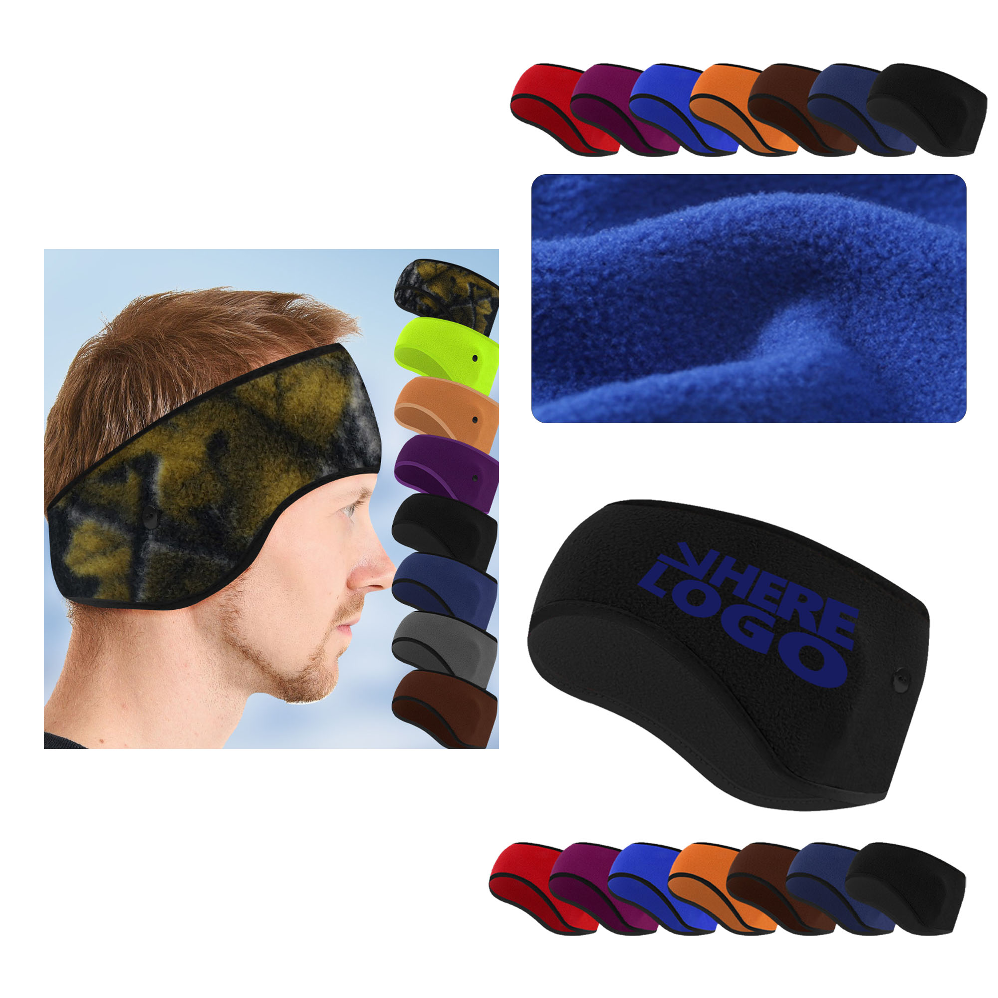 MOQ50 Winter Warm Fleece Hairband 2