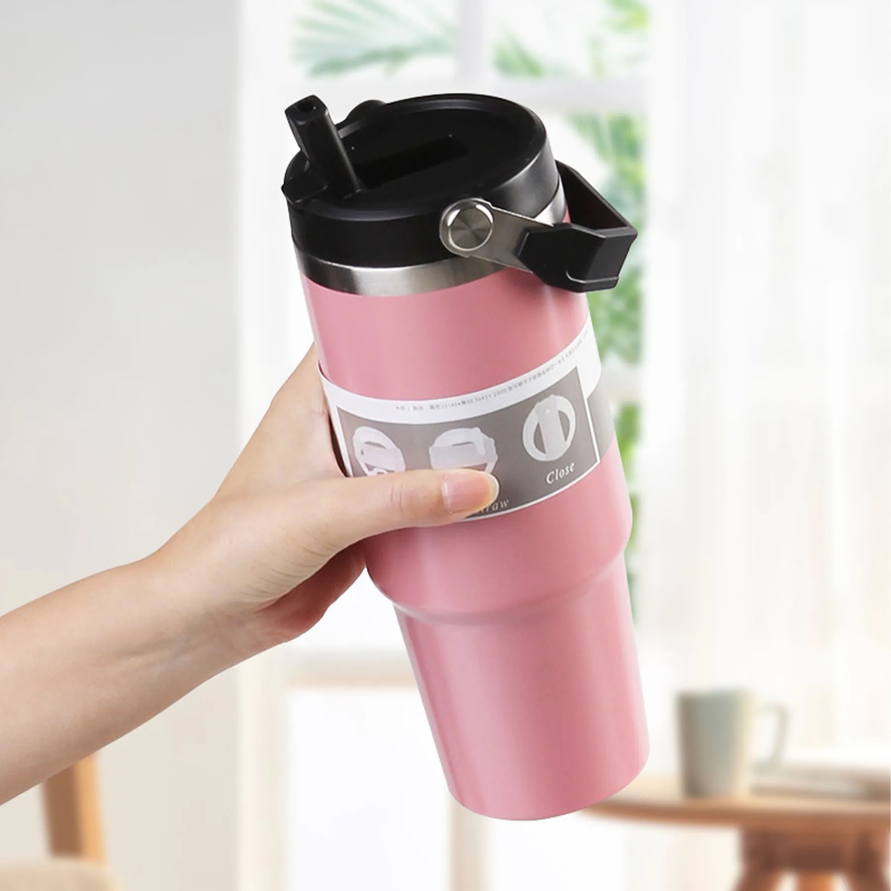 Stainless Steel Tumbler with Straw 2
