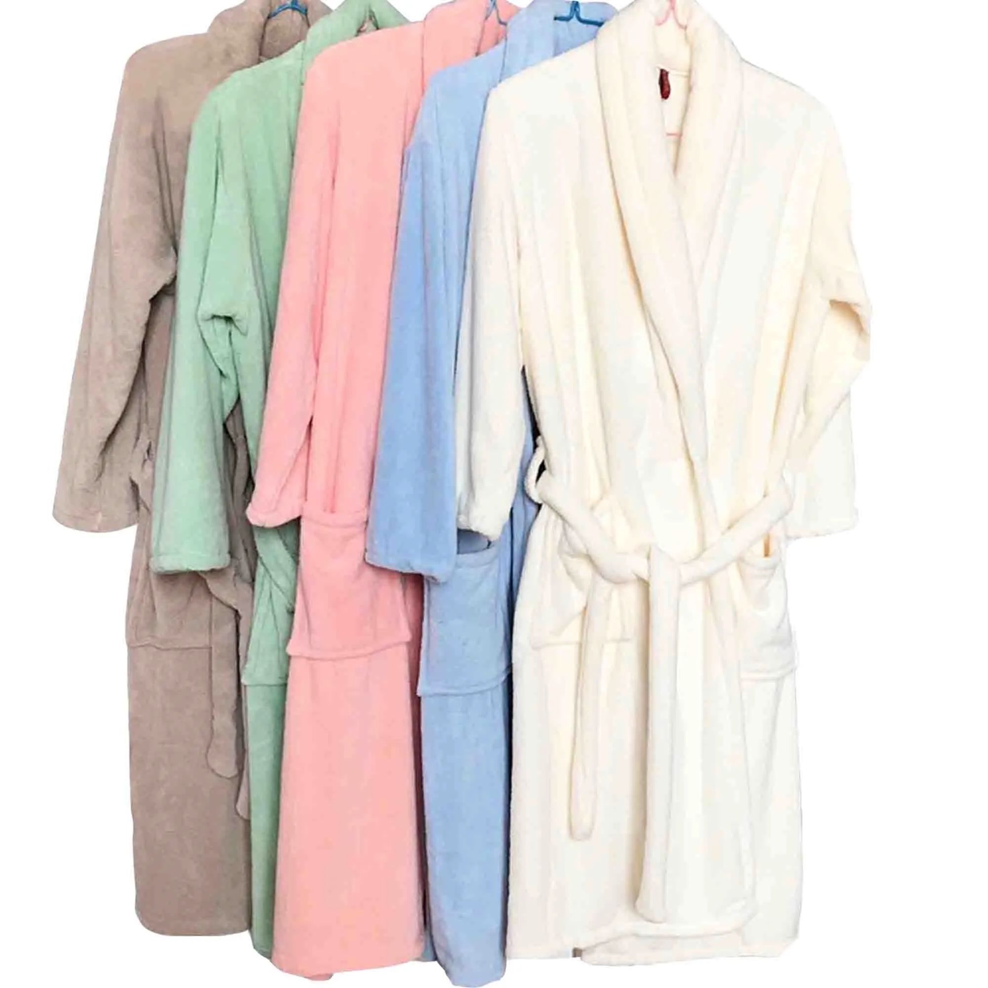 Unisex Winter Fleece Robe Fluffy Bathrobe 2