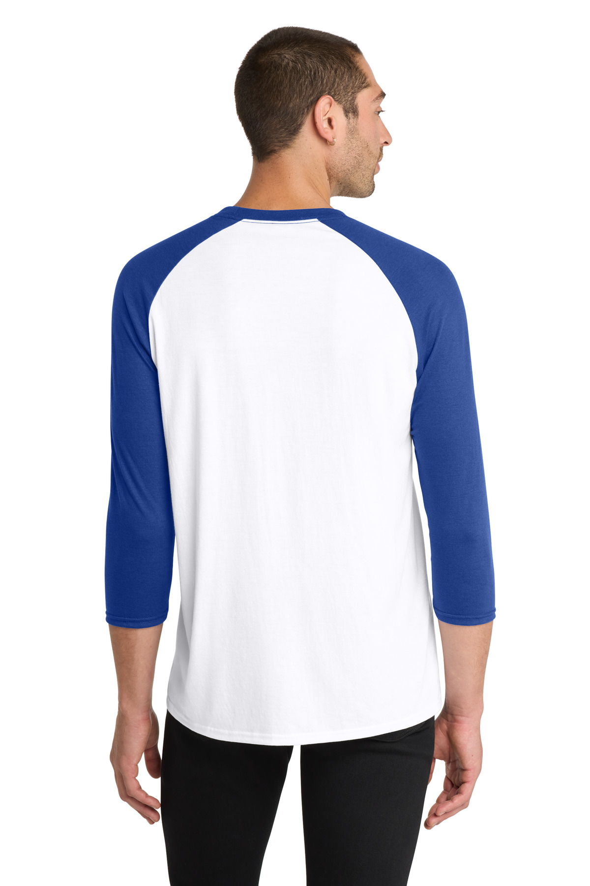 District Perfect Tri 3/4-Sleeve Raglan. DM136 34